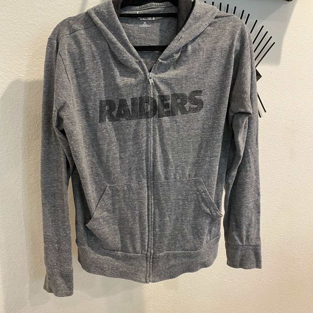 Raiders zip up hoodie